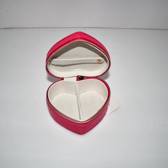 Heart Woven Travel Jewelry Organizer - A New Day | Compact Zipper Case with Comp - Picture 2 of 3